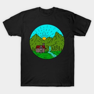 Cabin Mountain Circle T-Shirt